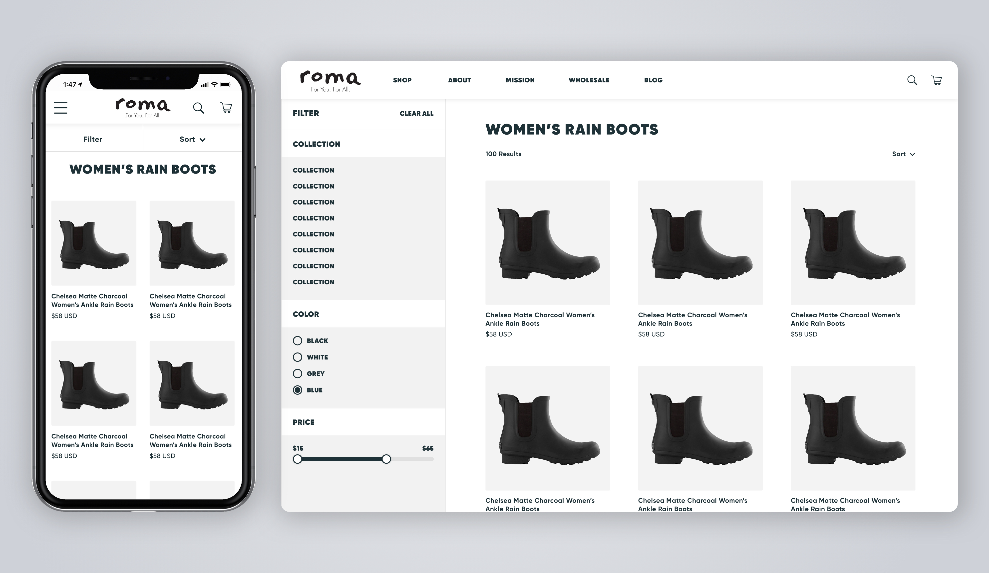 Roma Boots Collection Page